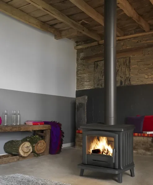 Poêle à bois INVICTA Norik anthracite, 6 kW