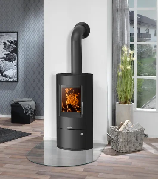 Poêle à bois JUSTUS Austin noir, 5 kW