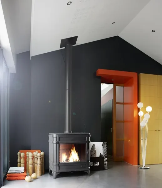 Poêle à bois INVICTA Siam anthracite, 12 kW